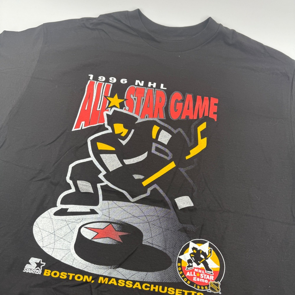 Vintage Starter 1996 NHL All Star Game Boston T-Shirt Black XL Made in USA